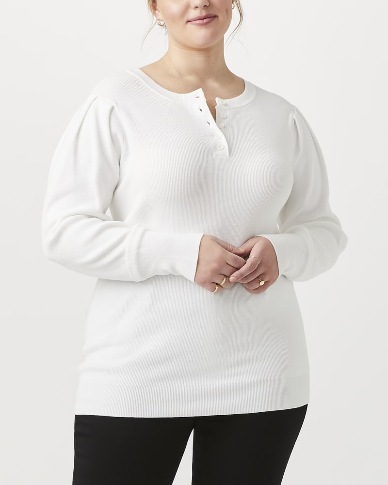 Front of plus size Maria Ribbed Sweater by East Adeline | Dia&Co | dia_product_style_image_id:152099